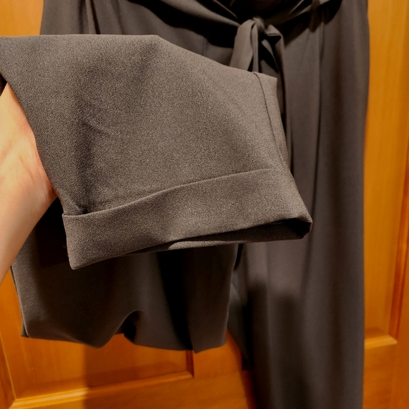 Torrid taper stretch pull-on crepe high rise tie front pant - Picture 5 of 9